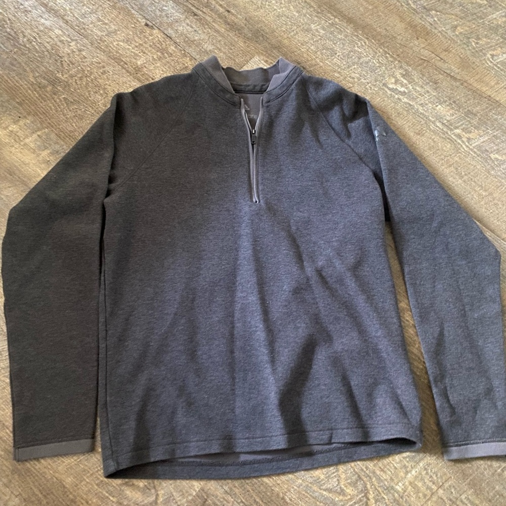 Men's Gray Half-Zip Sweater